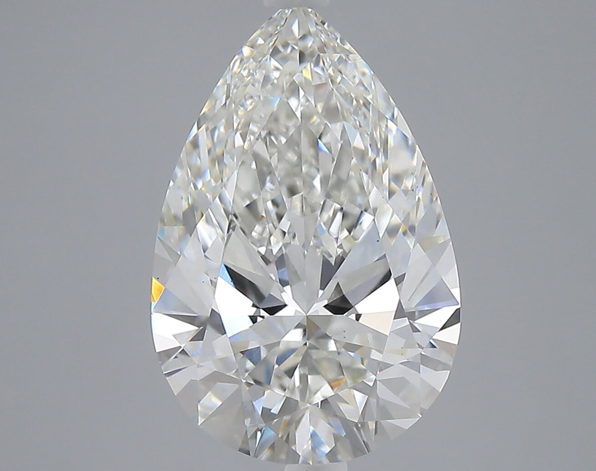 5.02 carat pear lab grown diamond F color VS1 clarity