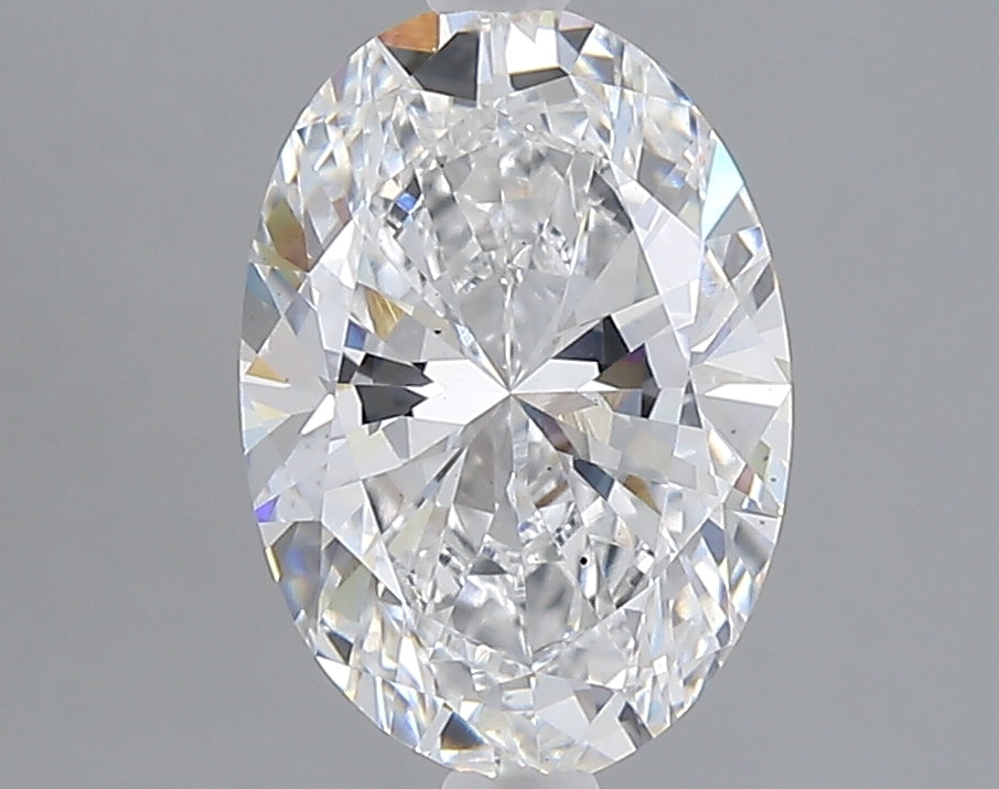 2.05 carat oval lab grown diamond E color VS1 clarity