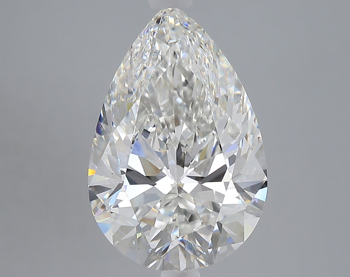 5.01 carat pear lab grown diamond F color VVS2 clarity