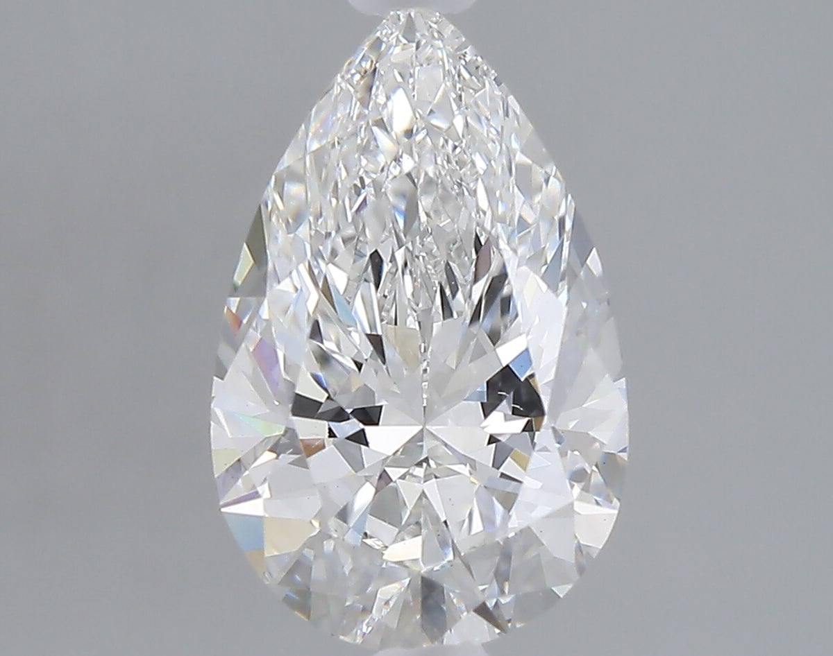 1.57 carat pear lab grown diamond E color VS2 clarity