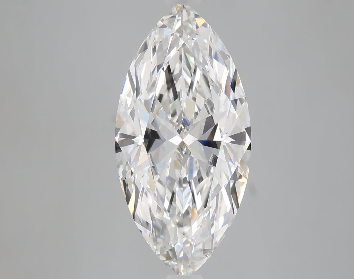 4.01 carat marquise lab grown diamond F color VVS2 clarity