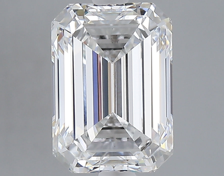 3.06 carat emerald lab grown diamond E color VS1 clarity