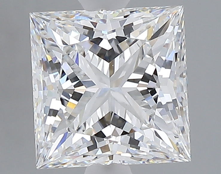 2.59 carat princess lab grown diamond E color VVS2 clarity