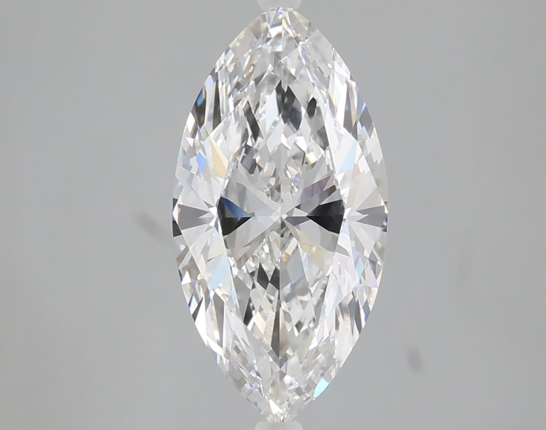 2.02 carat marquise lab grown diamond E color VS1 clarity