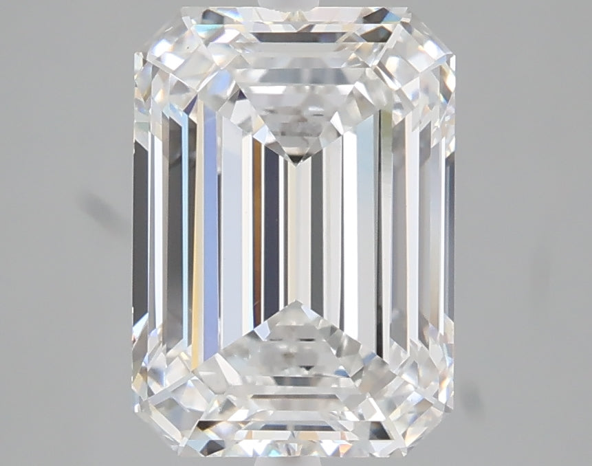 3.03 carat emerald lab grown diamond E color VVS2 clarity