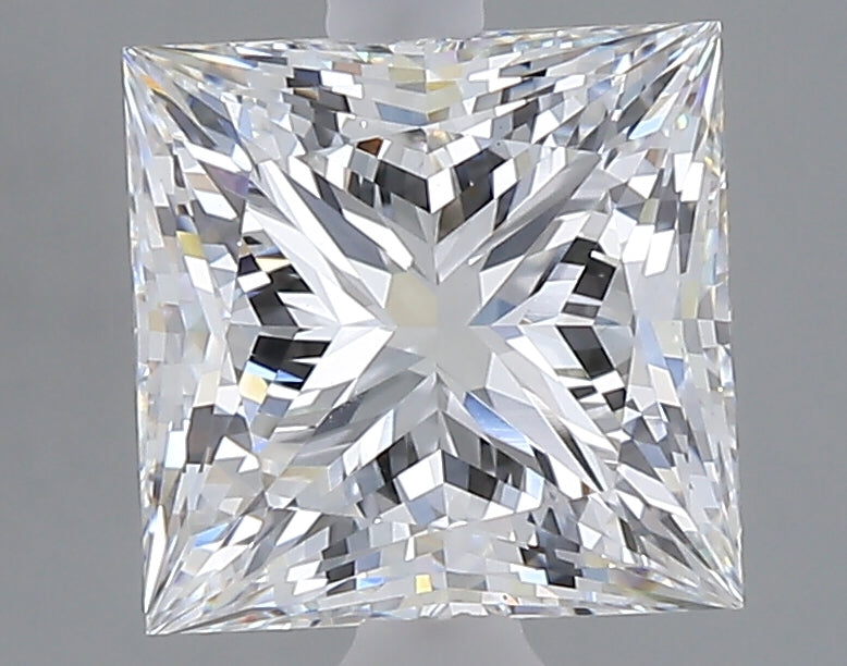 3.04 carat princess lab grown diamond E color VS1 clarity