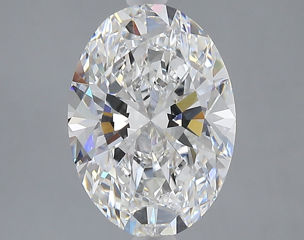 2.82 carat oval lab grown diamond E color VVS2 clarity