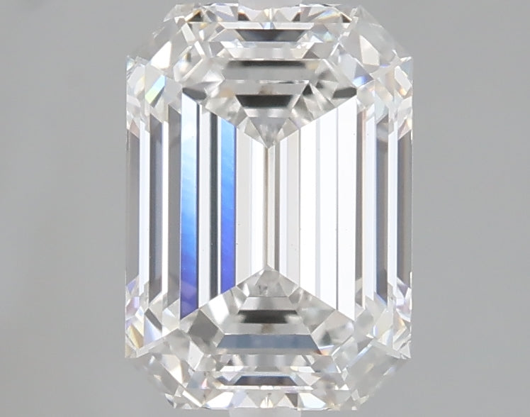 2.08 carat emerald lab grown diamond E color VS1 clarity