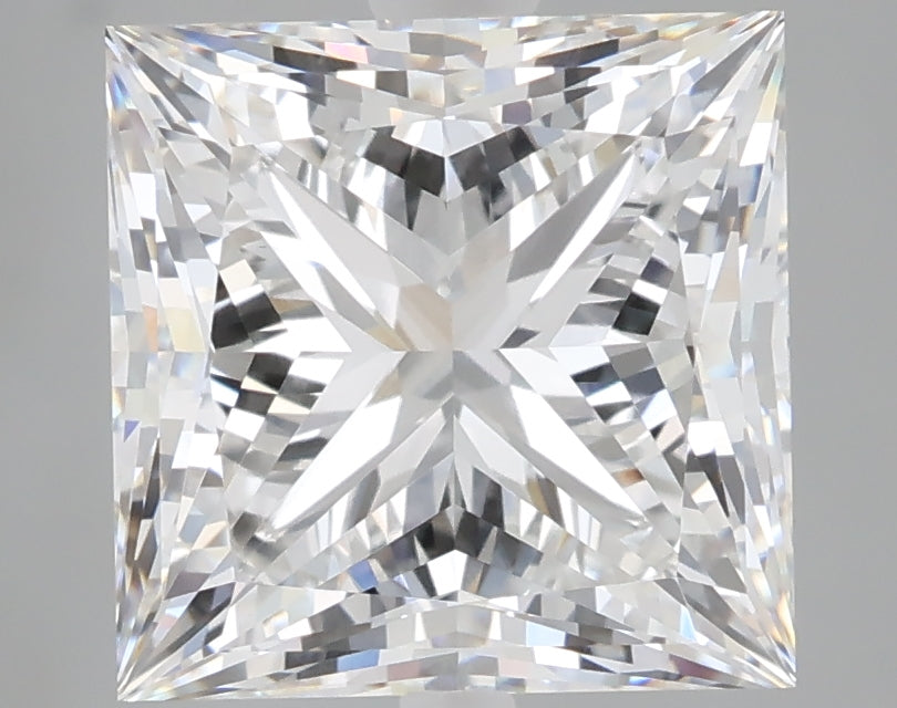 5.06 carat princess lab grown diamond E color VVS2 clarity