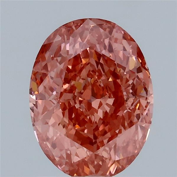 1.30 carat fancy vivid pink oval lab grown diamond VS2 clarity