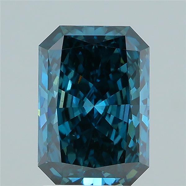 1.82 carat fancy deep blue radiant lab grown diamond VS2 clarity