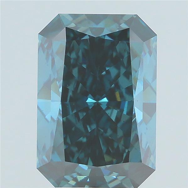 3.08 carat fancy deep blue radiant lab grown diamond VS2 clarity