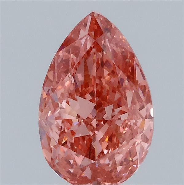 1.05 carat fancy vivid pink pear lab grown diamond VS2 clarity