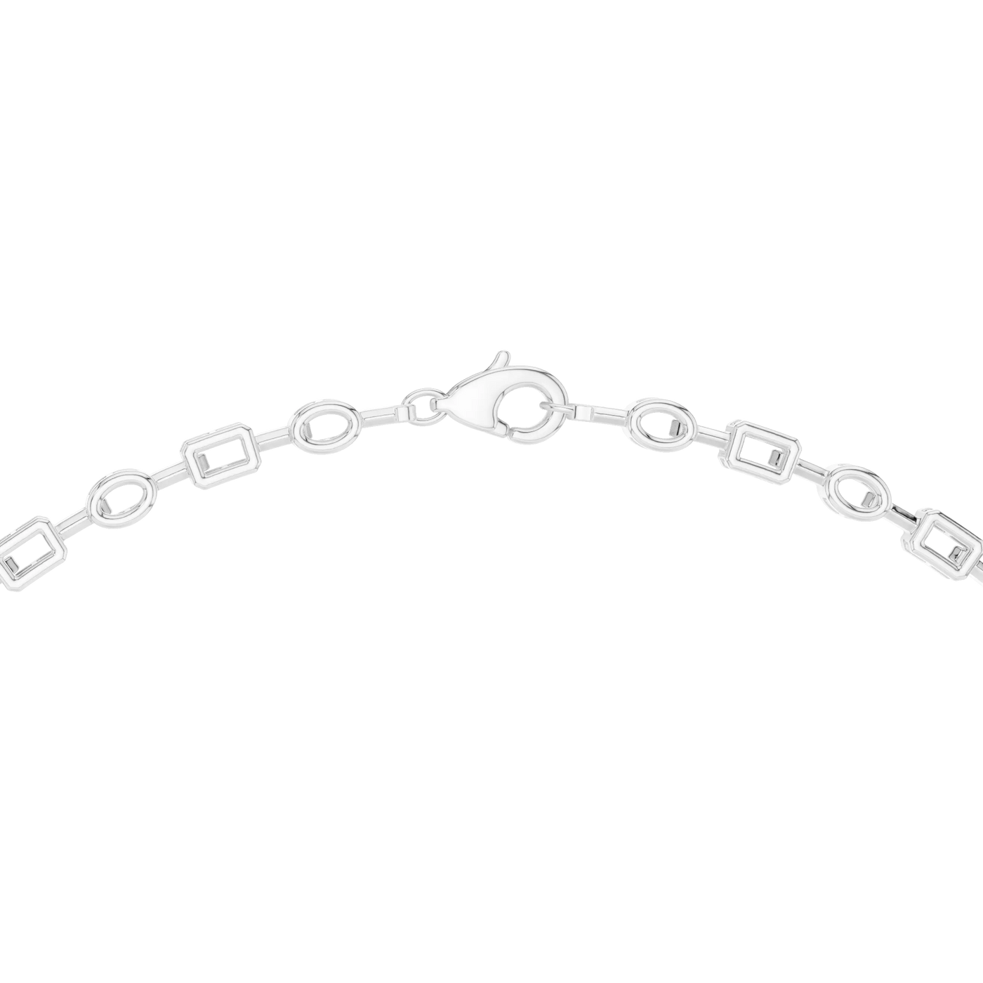 Top View: Round Diamond Bracelet with Prong Setting in 14k White Gold - Lab Grown - Driona Jewels