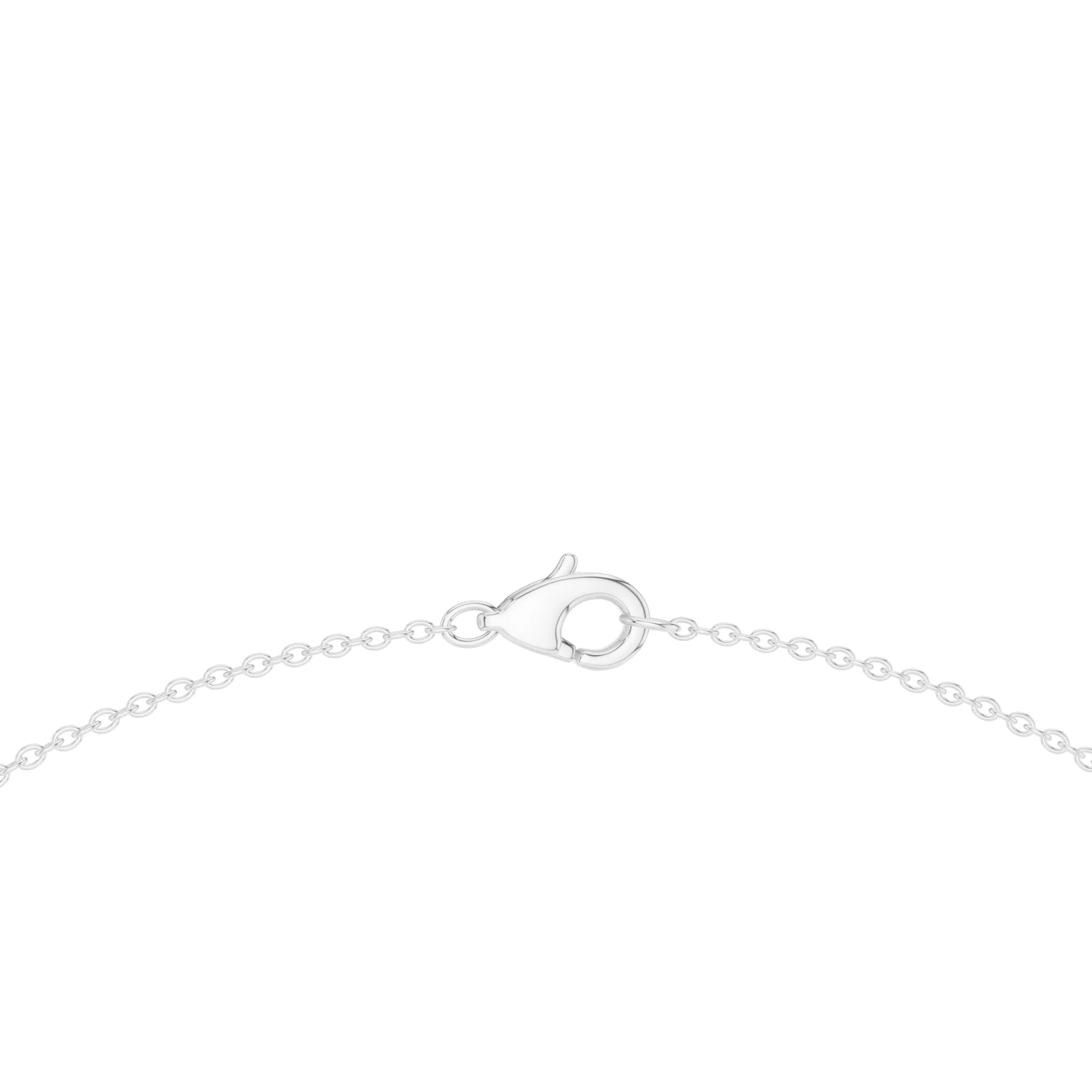Close-up: Round Diamond Chain with Prong Setting in 14k White Gold - Lab Grown - Driona Jewels