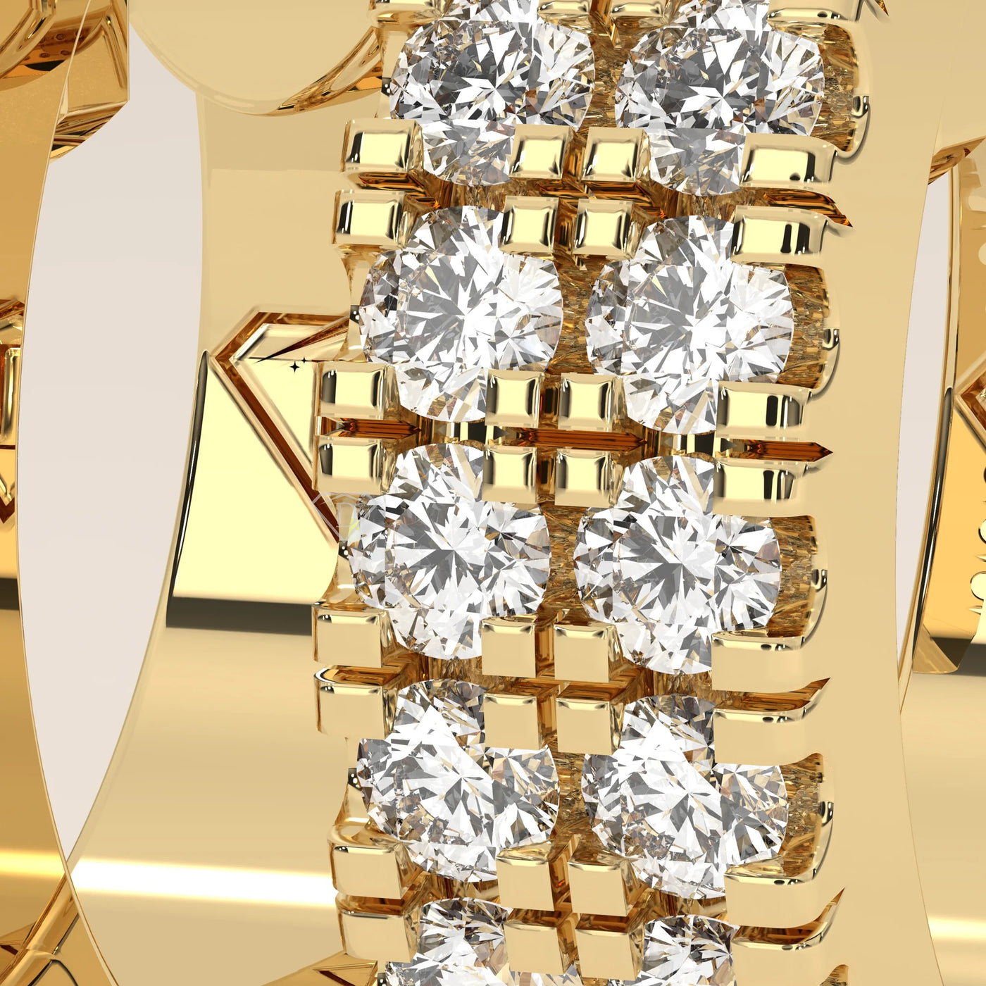 Stone Detail: Round Lab Grown Diamonds in Prong Setting – Yellow Gold – Driona Jewels
