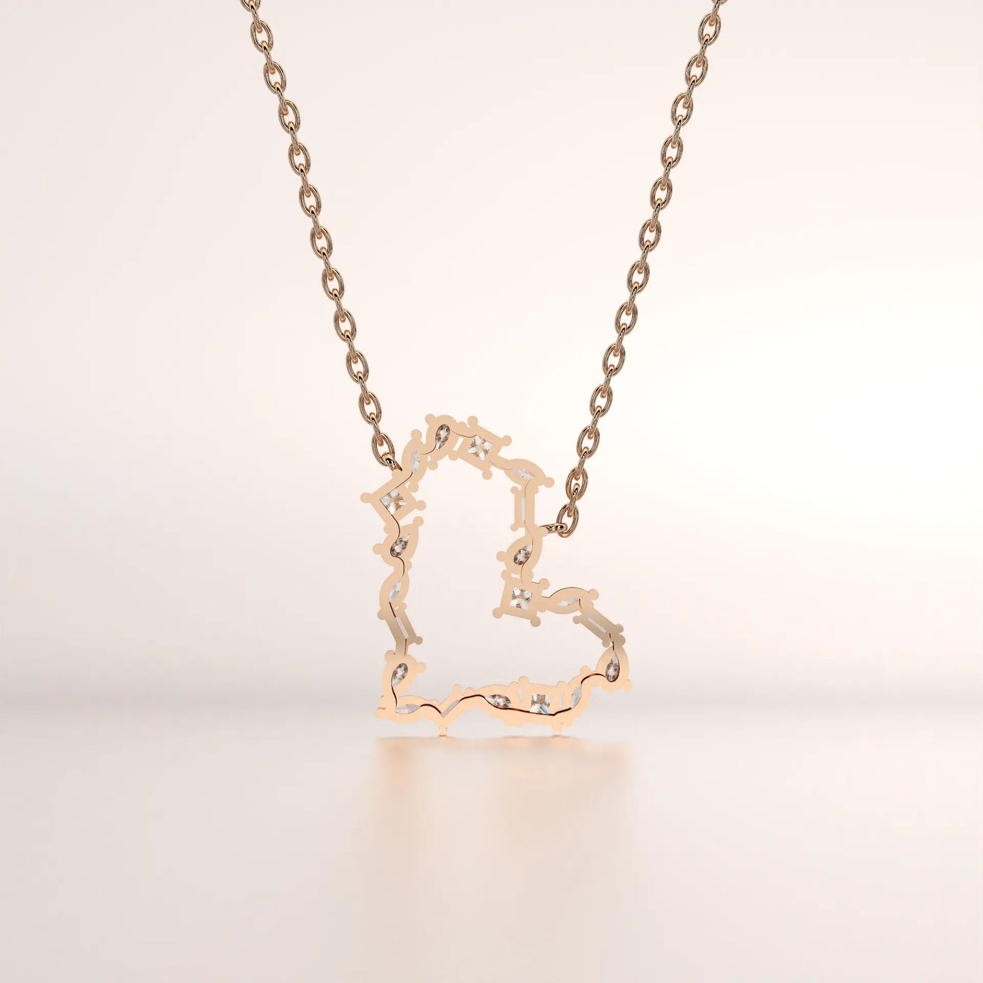 heart diamond rose gold