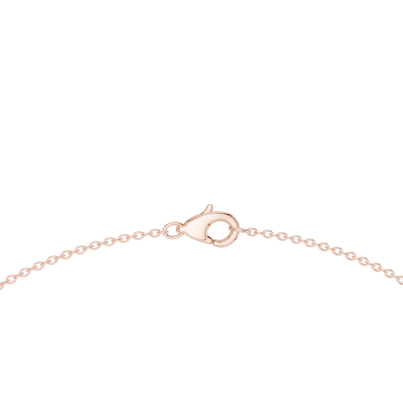 Close-up: Round Diamond Necklace with Prong Setting in 14k Rose Gold - Lab Grown - Driona Jewels