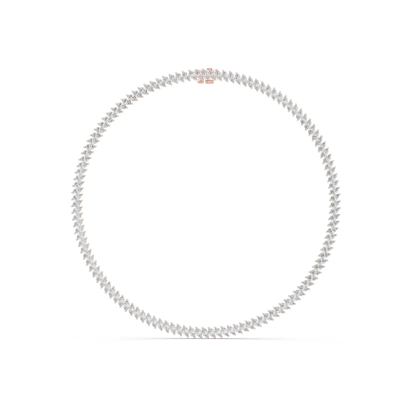 Front View: Round Diamond Necklace with Prong Setting in 14k Yellow Gold - Lab Grown - Driona Jewels