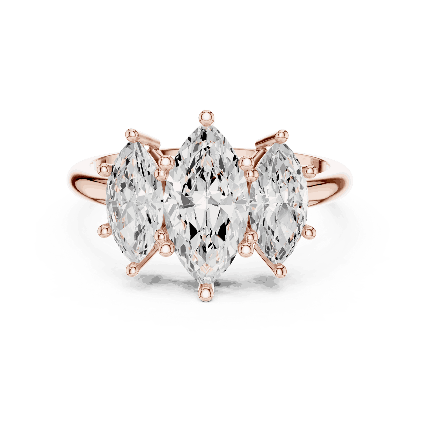 Oval Diamond Toi Et Moi Pear Engagement Ring Rose Gold 18K | Lab Grown | Driona Jewels