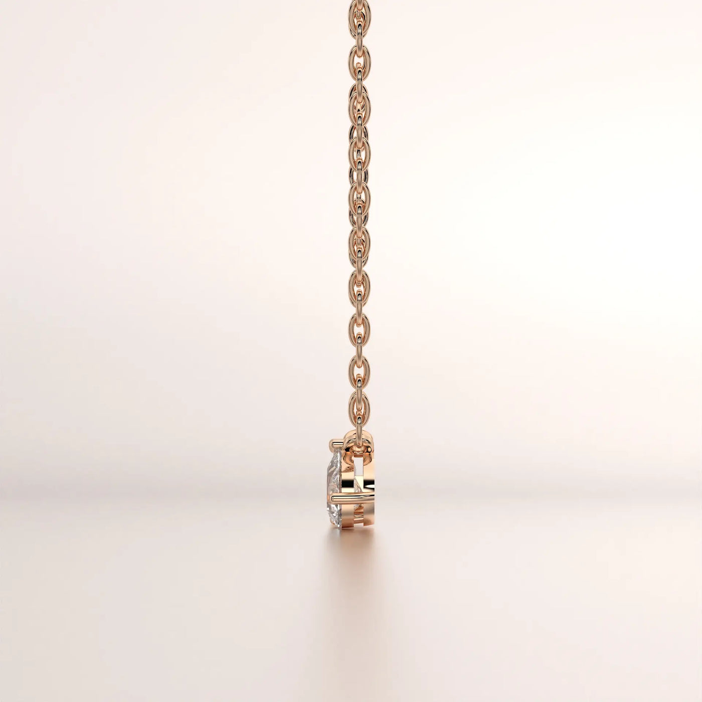 pendant solitaire diamond rose gold unknown front