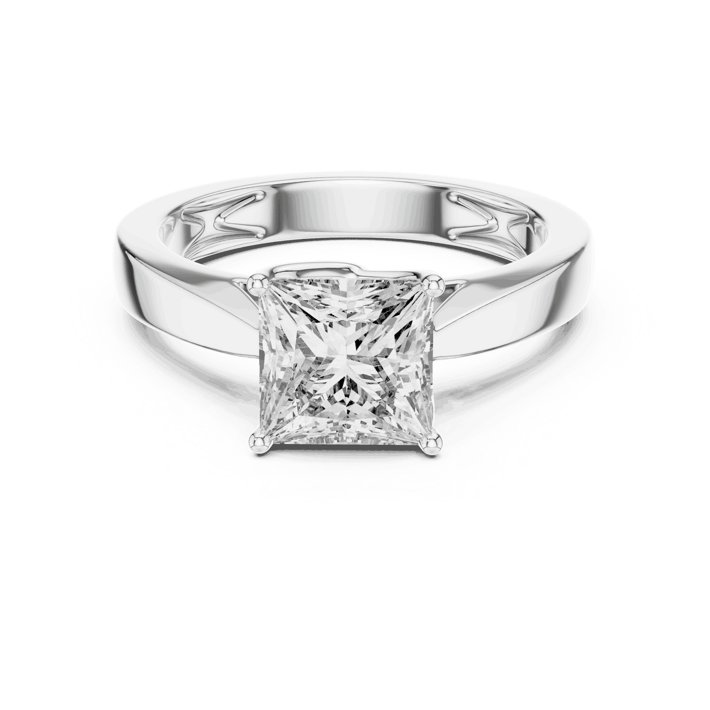 Princess Cut Lab Grown Diamond Solitaire Engagement Ring