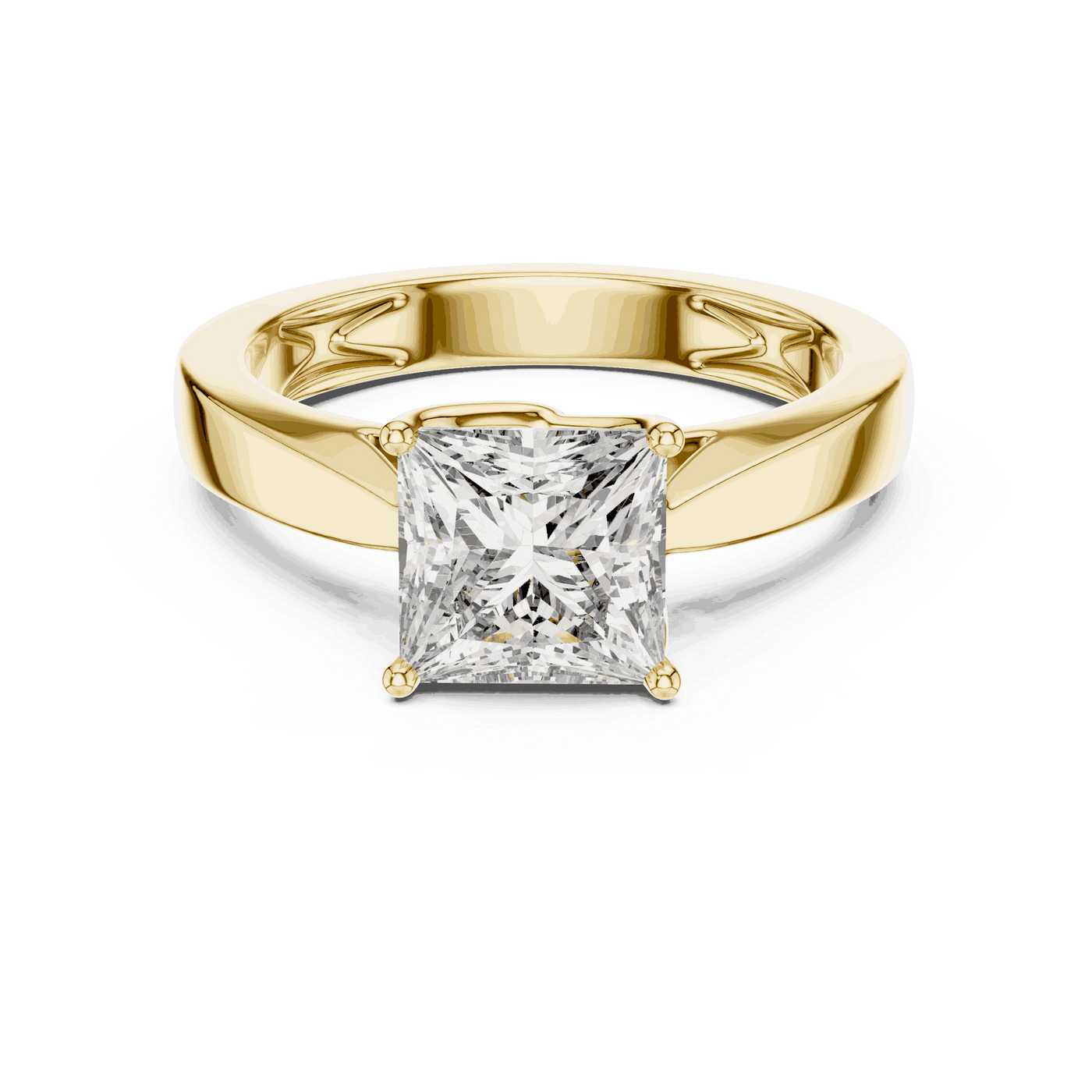Princess Cut Lab Grown Diamond Solitaire Engagement Ring