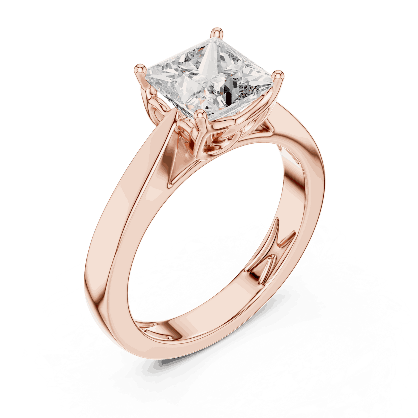 Princess Cut Lab Grown Diamond Solitaire Engagement Ring