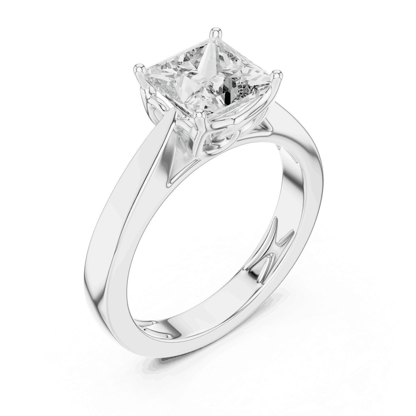Princess Cut Lab Grown Diamond Solitaire Engagement Ring