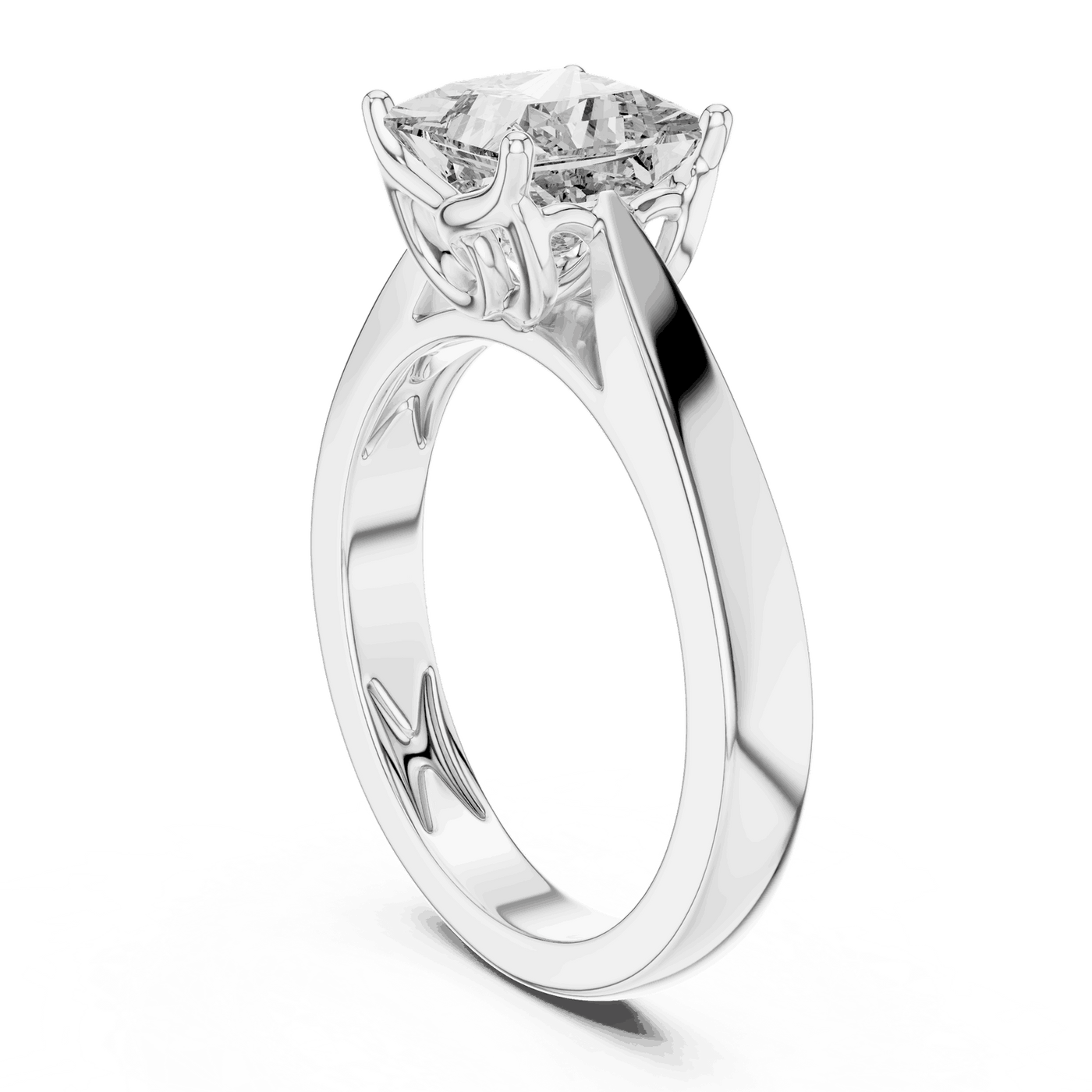 Princess Cut Lab Grown Diamond Solitaire Engagement Ring