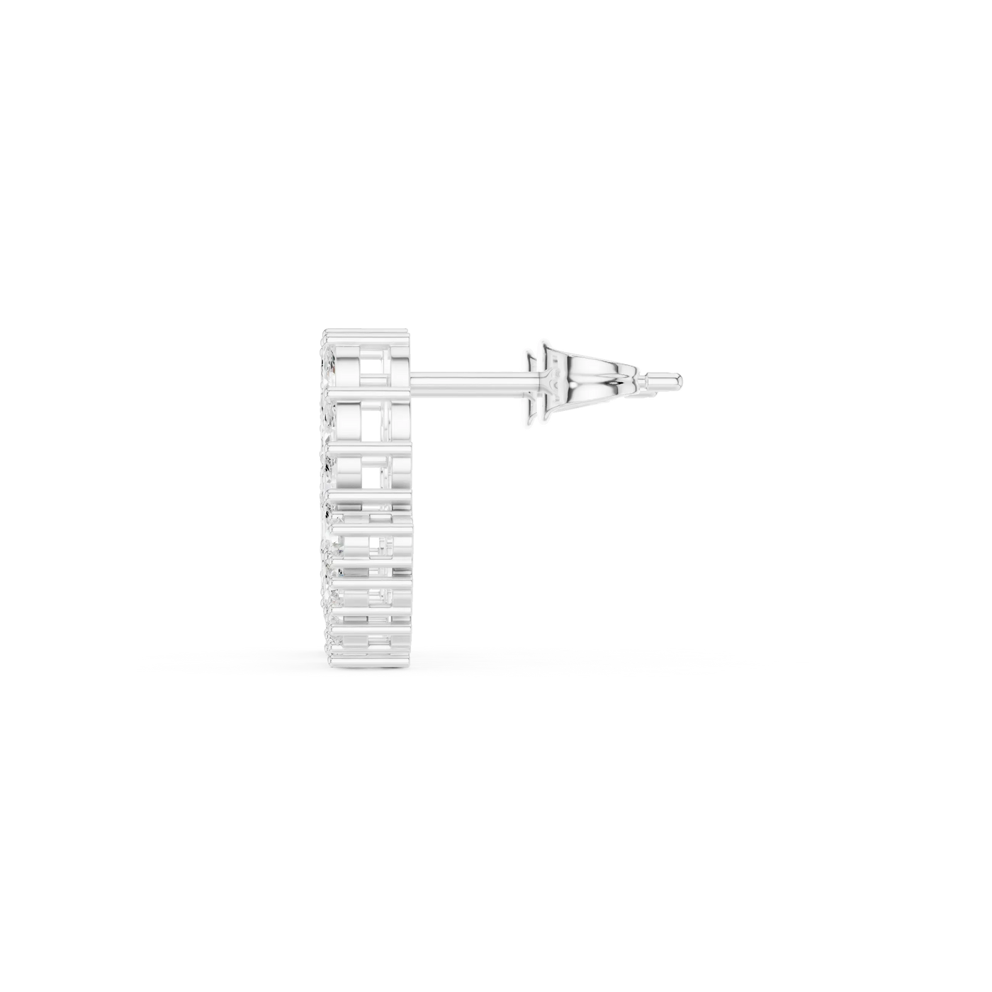 Side-profile: Princess Cut Diamond Ring with Solitaire Setting in 14k White Gold - Lab Grown - Driona Jewels