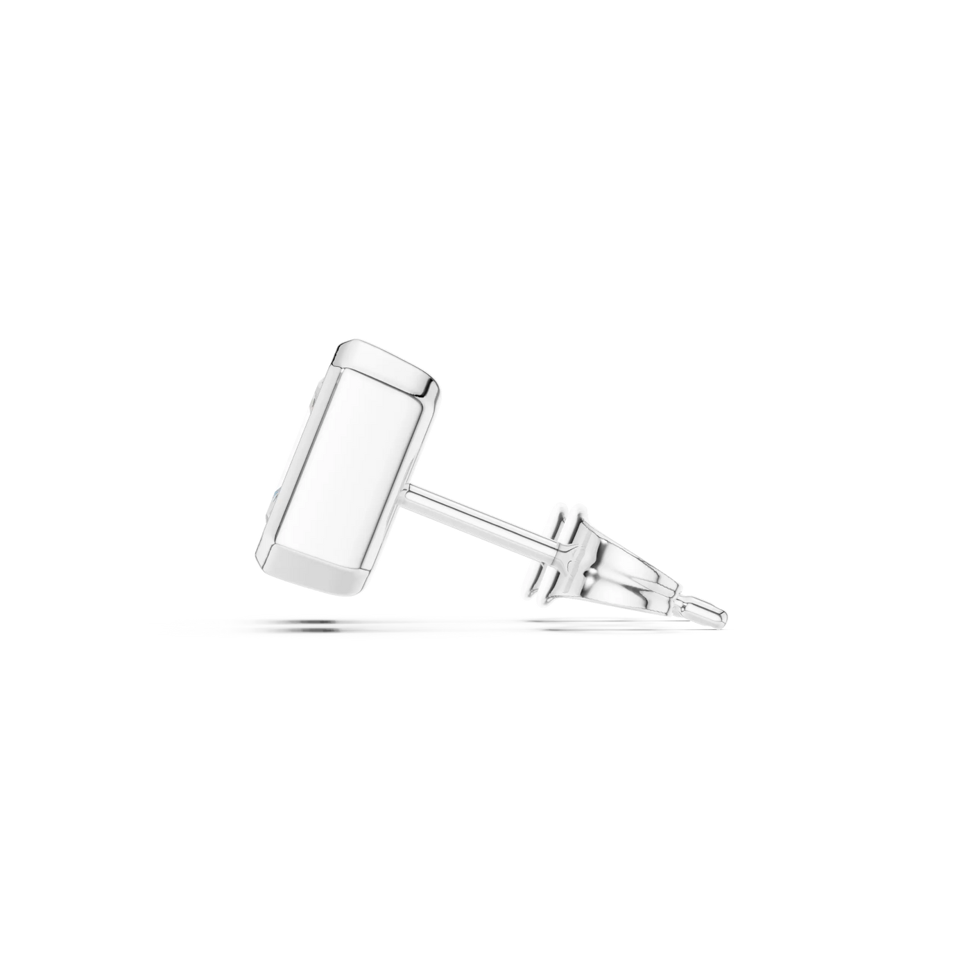 Radiant Cut Bezel Lab Grown Diamond Stud Earrings