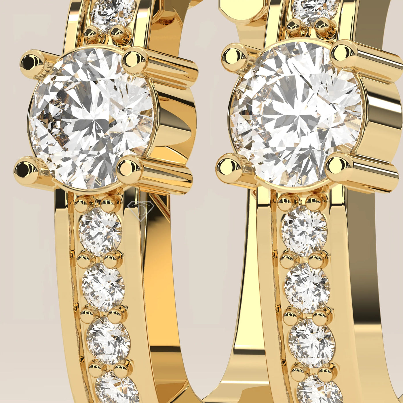 Stone Detail: Round Lab Grown Diamonds in Channel Setting – Yellow Gold – Driona Jewels