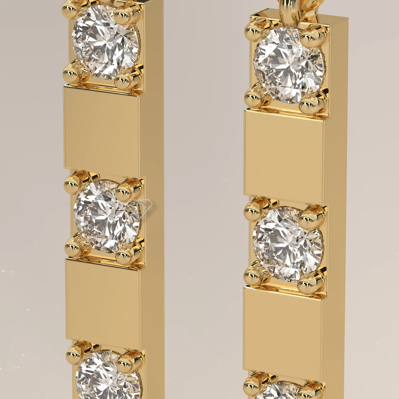Stone Detail: Round Lab Grown Diamonds in Prong Setting – Yellow Gold – Driona Jewels