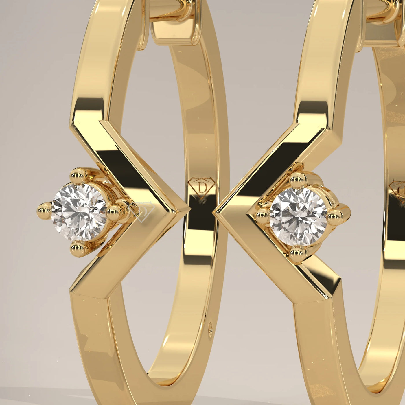 Stone Detail: Round Lab Grown Diamonds in Solitaire Setting – Yellow Gold – Driona Jewels