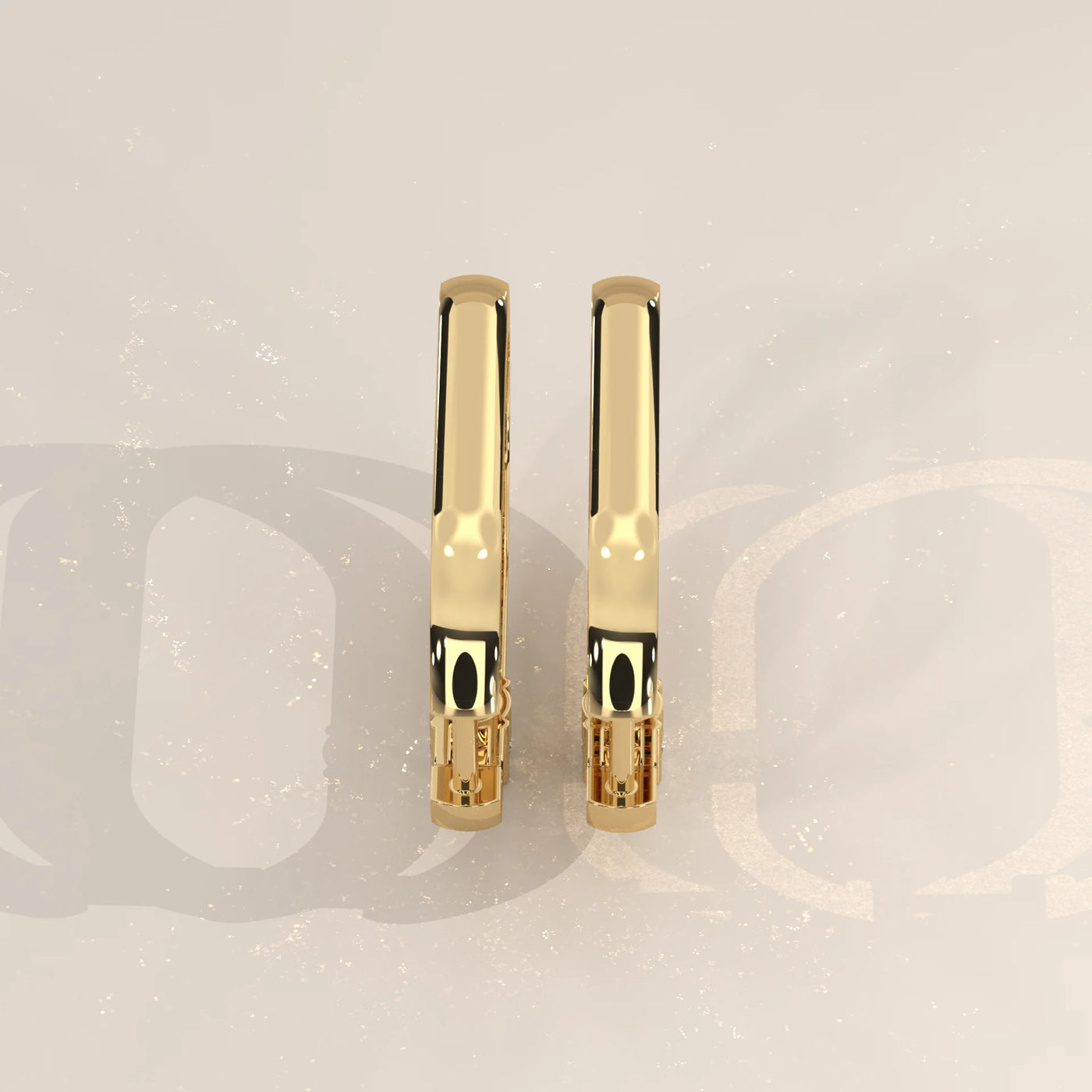 Side Profile: Round Diamond Hoop Earrings with Prong Setting in Yellow Gold – Lab Grown – Driona Jewels