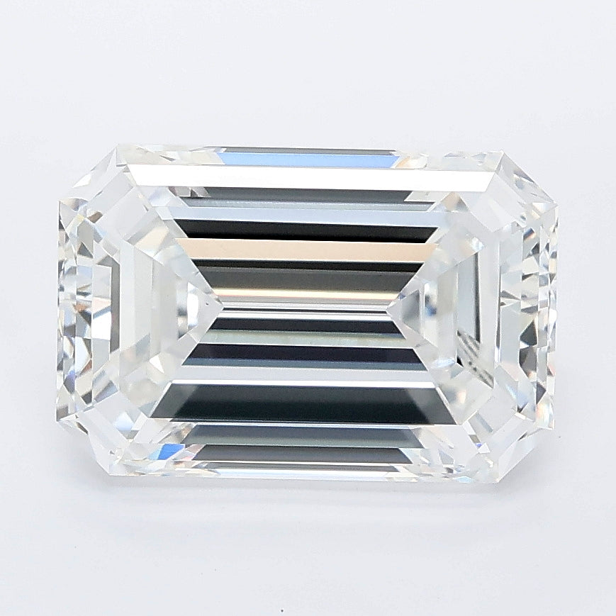 4.04 carat emerald lab grown diamond E color VVS2 clarity