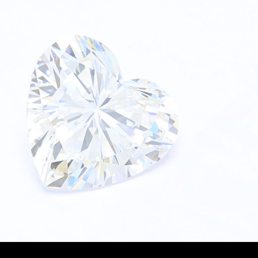 1.58 carat heart lab grown diamond D color VVS2 clarity