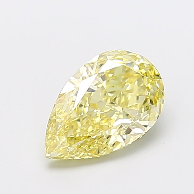 1.64 carat fancy intense yellow pear lab grown diamond VVS1 clarity