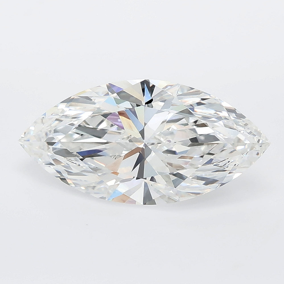 2.57 carat marquise lab grown diamond E color VVS2 clarity
