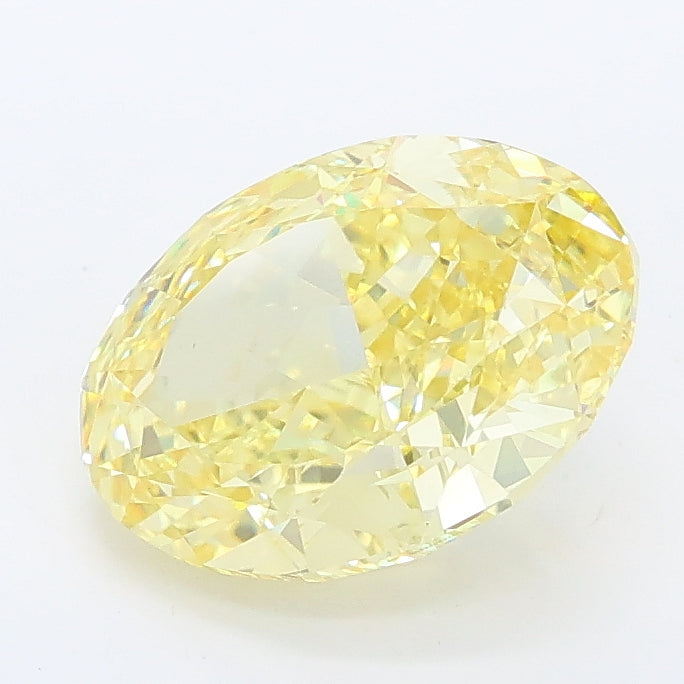2.60 carat fancy intense yellow oval lab grown diamond VS1 clarity