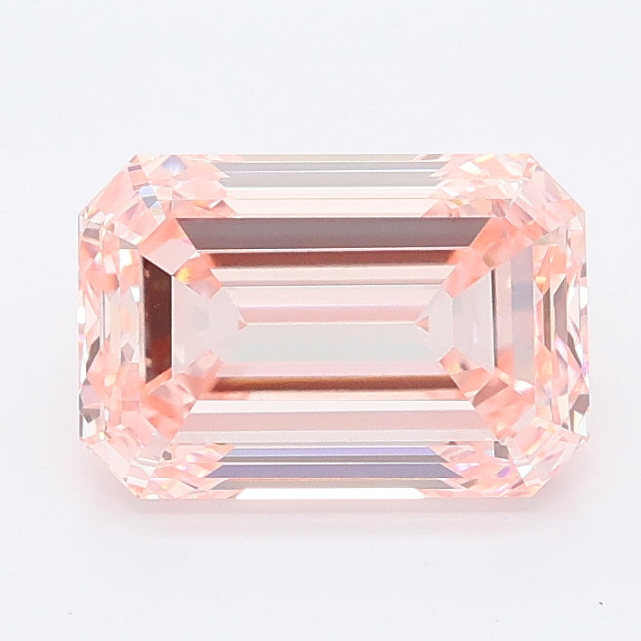 2.51 carat fancy pink emerald lab grown diamond VVS2 clarity