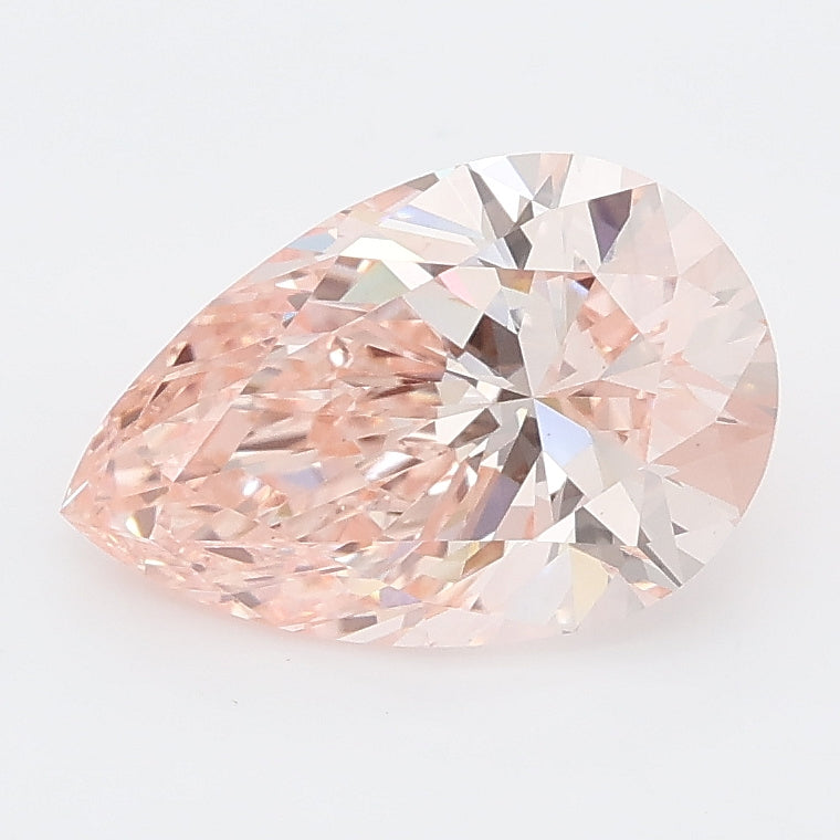 2.02 carat fancy vivid pink pear lab grown diamond VS1 clarity