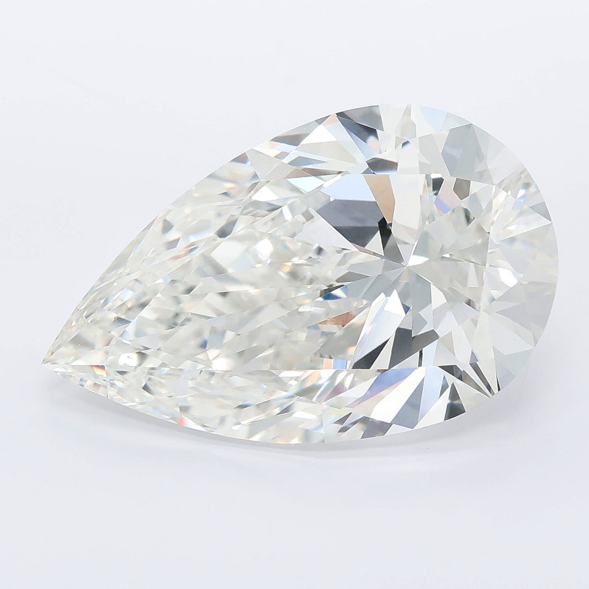 9.53 carat pear lab grown diamond F color VVS2 clarity