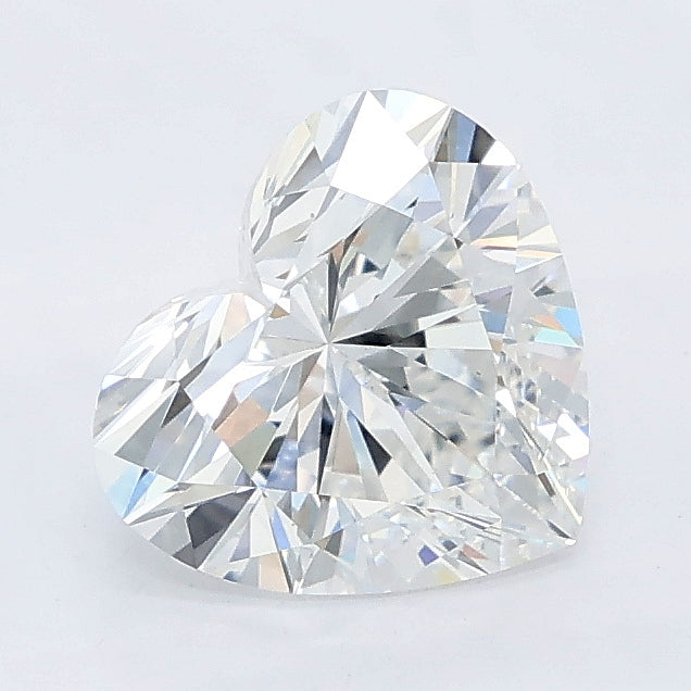 1.58 carat heart lab grown diamond E color VVS2 clarity