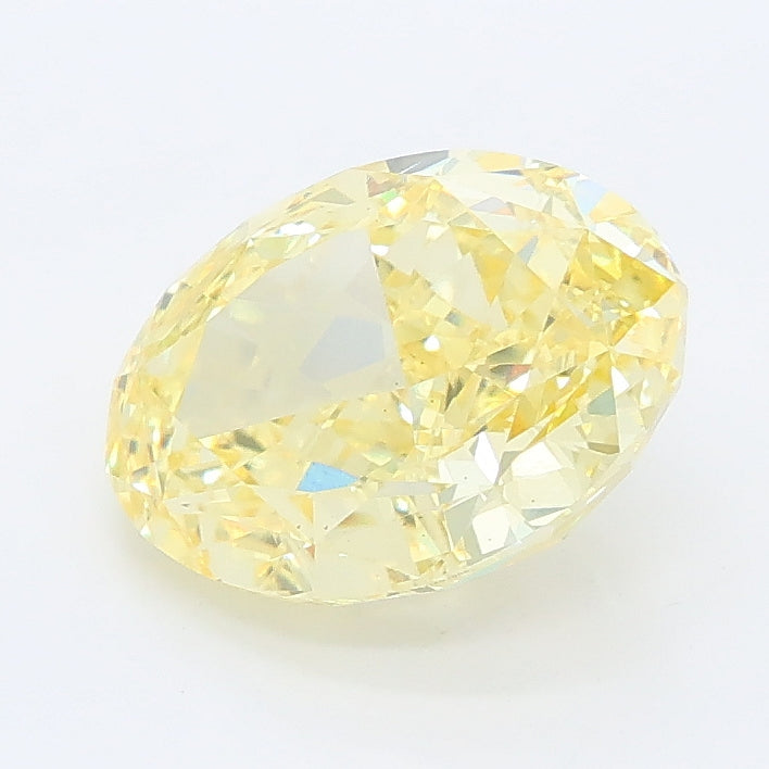 2.29 carat fancy intense yellow oval lab grown diamond VS1 clarity