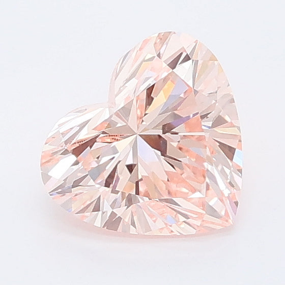 1.00 carat fancy intense pink heart lab grown diamond VVS2 clarity