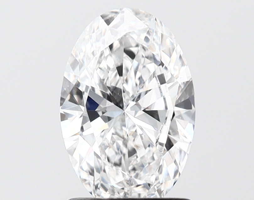 1.50 carat oval lab grown diamond E color VS1 clarity