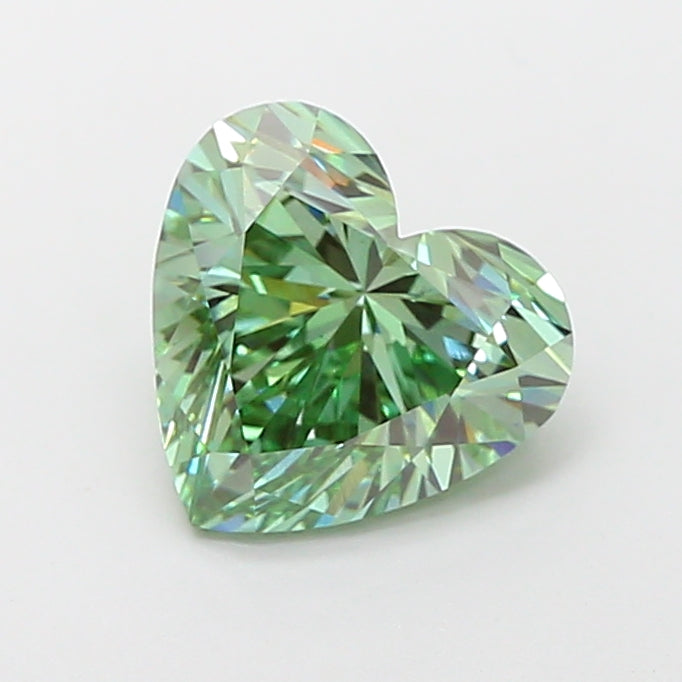 3.01 carat fancy vivid green heart lab grown diamond VS1 clarity