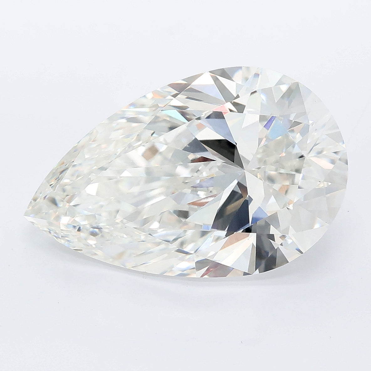 7.02 carat pear lab grown diamond F color VVS2 clarity
